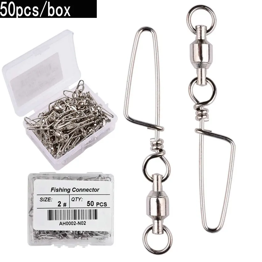 Fishing Swivel Connector - 50pcs Fishing Ball Bearing Swivel with