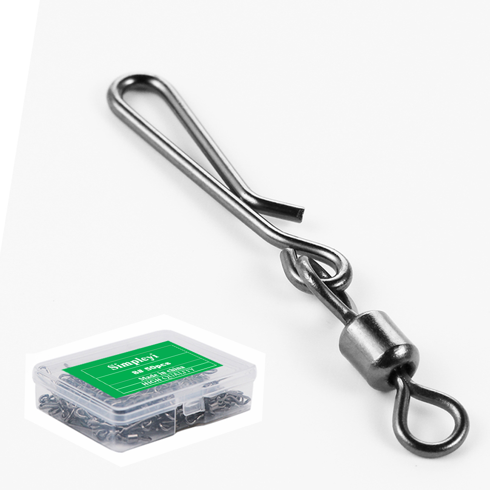 Fishing Swivel Connector - 50pcs Box Rolling Swivel With Hanging