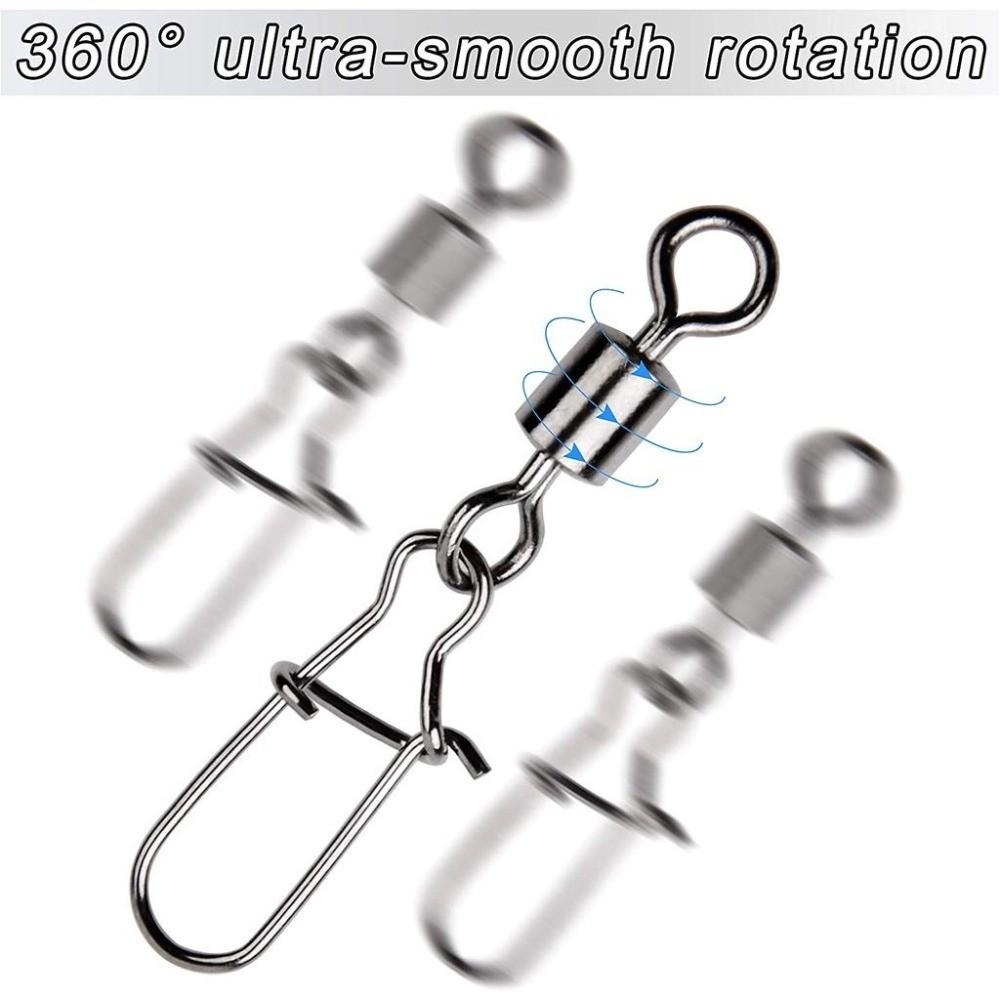 50pcs Set 4#/6#/8#/10#/12# Sta - Fishing Swivel Connector review and price