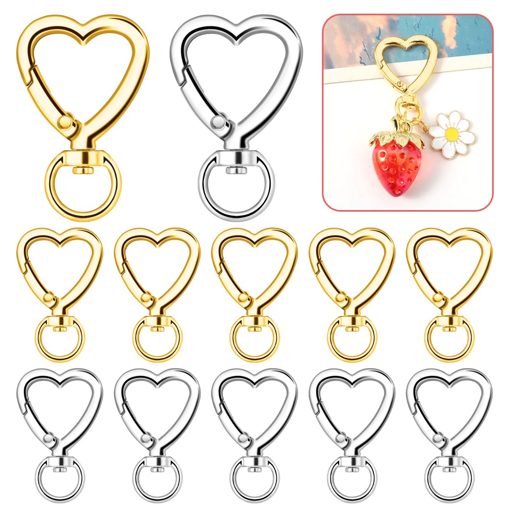 10pcs Metal Heart Lobster Claw - Fishing Swivel Connector review and price